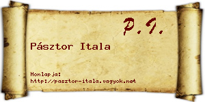 Pásztor Itala névjegykártya